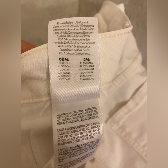 MOTHER The Rascal Ankle Snippet Whipping the Cream White Size 30 - Picture 7 of 11